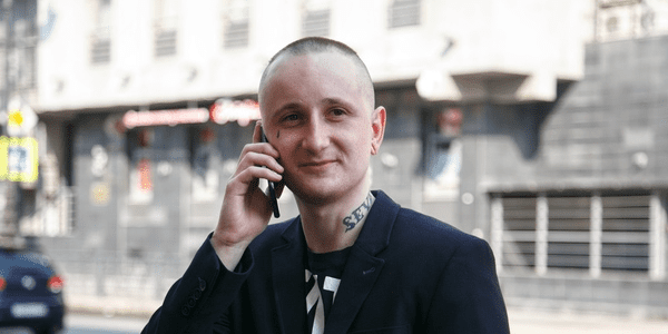 Михаил Цакунов после освобожджения из СИЗО, май 2019